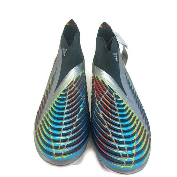 Adidas Predator Edge+ FG Firm Ground Soccer Shoes Mens 13 Metallic Silver Black - Picture 6 of 10